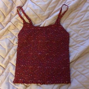Hollister Floral Cropped Tank Top